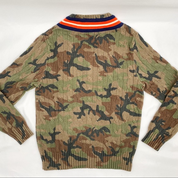 Ralph Lauren Camo Tiger Cricket Cable Knit Sweater - Picture 11 of 14